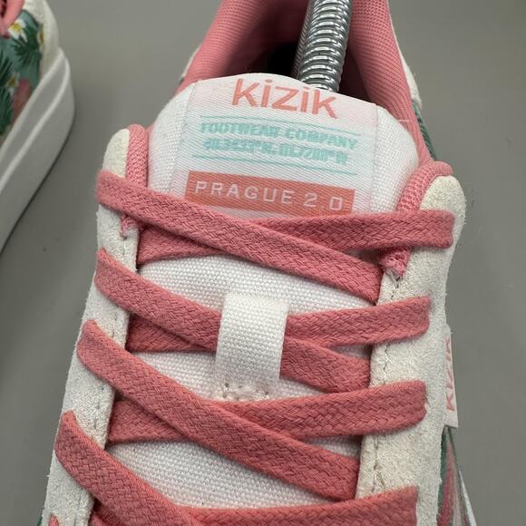 Kizik Shoes Womens Size 11 Pink Prague 2.0 Floral Honolulu Hands Free Sneakers - Picture 9 of 11